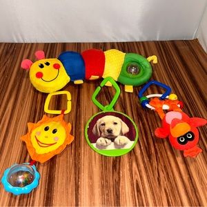 4 Pcs of Baby Hanging Rattles Toys Newborn Crib Toys Car Seat Stroller Toys